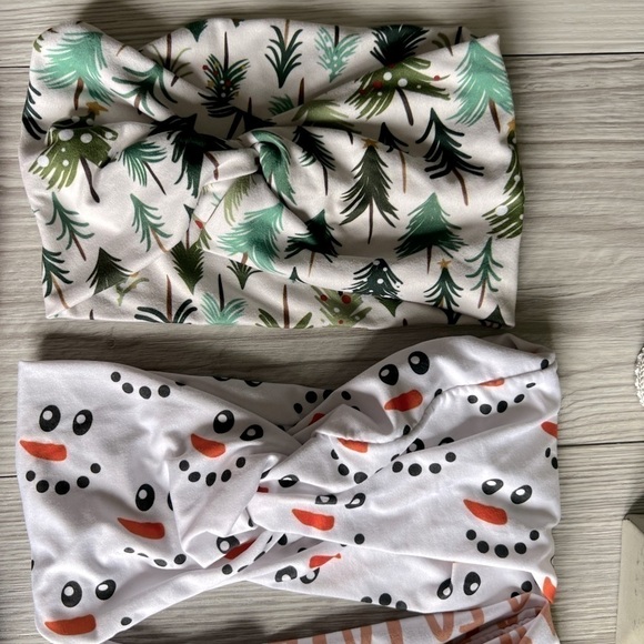 HOLIDAY headbands 8 prints and solids EUC - Picture 3 of 10